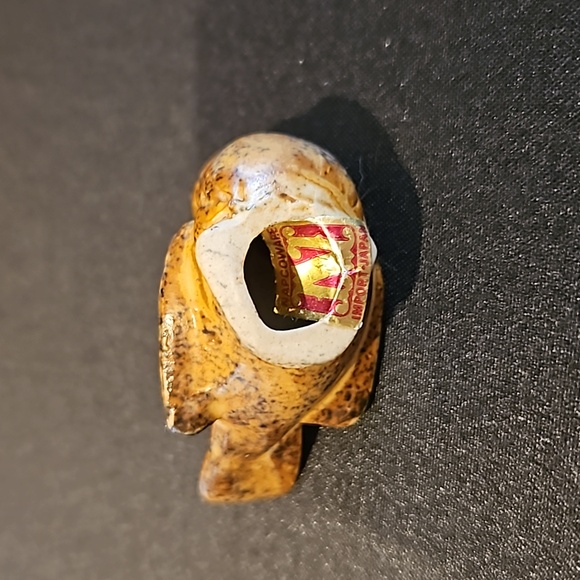 Napcoware Vintage Brown Bird Black Accents Japan Small Bird. Ceramic - Picture 3 of 8